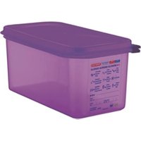 Araven Allergen Polypropylene 1/3 Gastronorm Food Container Purple 6Ltr