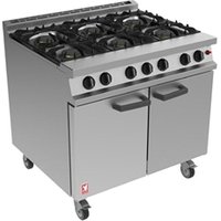 Falcon 6 Burner Dominator Plus Oven Range G3101 Propane Gas Castors