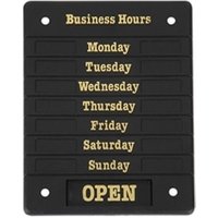 Beaumont Adjustable Opening Hours Display