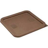 Hygiplas Square Food Storage Container Lid Brown Medium