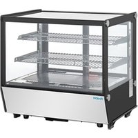 Polar G-Series Countertop Display Fridge Black Square Glass 120Ltr