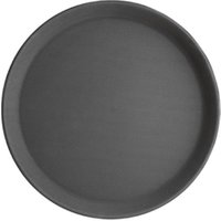 Olympia Kristallon Polypropylene Round Non - Slip Tray Black 356mm