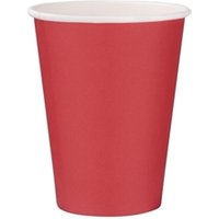 Fiesta Recyclable Single Wall Takeaway Coffee Cups Red 340ml / 12oz (1000 Pack)