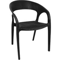 Bolero PP Rattan Wraparound Armchairs (4 pack)