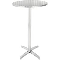 Bolero Round Flip Top Poseur Table Stainless Steel 600mm