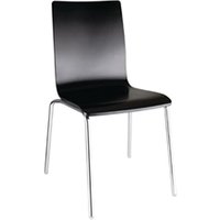 Bolero Black Square Back Side Chair (4 pack)