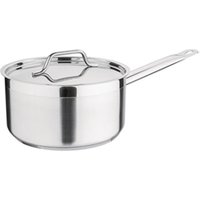 Nisbets Essentials Stainless Steel Saucepan With Lid 20cm