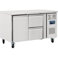 U Series Double Drawer Counter Fridge 282Ltr