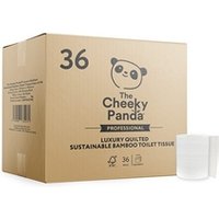 Cheeky Panda Professional 3-Ply Bamboo Toilet Rolls Quilted (Pack 36)