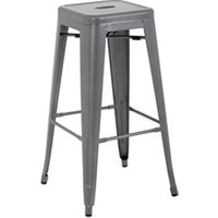 Bolero Bistro Steel High Stool Gun Metal (4 pack)