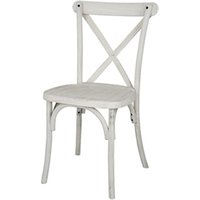 Bolero Manhattan Cross-Back Resin Chairs Limewash (4 Pack)