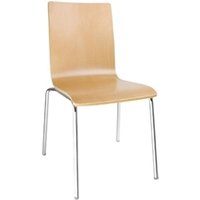 Bolero Square Back Sidechair Natural Finish (4 Pack)