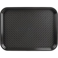 Olympia Kristallon Polypropylene Fast Food Tray Black Medium 415mm