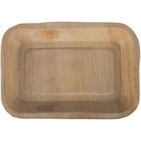 Fiesta Compostable Deep Palm Leaf Plates Rectangular 250mm (100 pack)