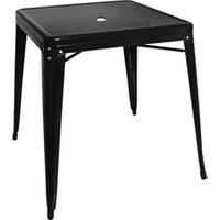 Bolero Bistro Steel Square Table Black 668mm (Single)