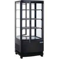 Polar C - Series Energy Efficient Curved Door Display Fridge Black 86Ltr