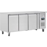 Polar U-Series Triple Door Counter Fridge 417Ltr