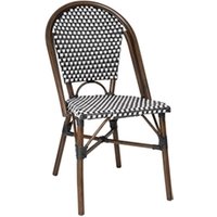 Bolero Parisian Style PE Rattan Chair Black Dot Mix (2 Pack)