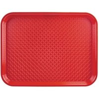 Olympia Kristallon Polypropylene Fast Food Tray Red Small 345mm