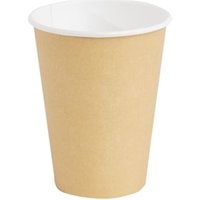 Fiesta Recyclable Coffee Cups Single Wall Kraft 340ml / 12oz (50 Pack)