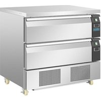 Polar U-Series Double Drawer Dual Temp Counter Fridge Freezer 4xGN