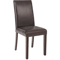 Bolero Faux Leather Dining Chairs Dark Brown (2 Pack)