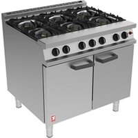 Falcon 6 Burner Dominator Plus Oven Range G3101 Natural Gas with Feet