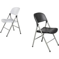 Bolero Foldaway Utility Chairs Black (2 pack)