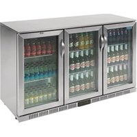 Polar G-Series Back Bar Cooler with Hinged Doors Stainless Steel 330L