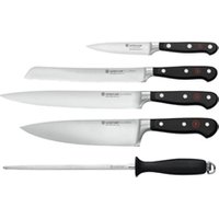 Wusthof Classic Knife Set (Chef's, Paring, Bread, Carving, Honing Steel) (5 Pack)