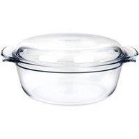 Pyrex Classic Easy Grip Glass Round Casserole High Resistance, 3.5L