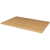 Bolero Pre - drilled Rectangular Tabletop Beech Effect