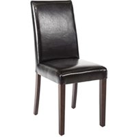 Bolero Faux Leather Dining Chair Black (2 pack)