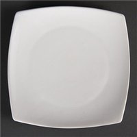 Olympia Whiteware Rounded Square Plates 185mm (12 pack)