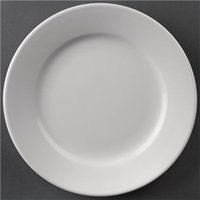 Olympia Athena Wide Rimmed Plates 202mm/8" White (12 Pack)