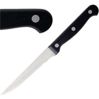 Olympia Serrated Steak Knives Black Handle (12 Pack)