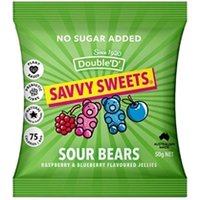 Savvy Sweets Sour Bears 50g (12 Pack) Savvy Sweets Sour Bears 50g (12 Pack)