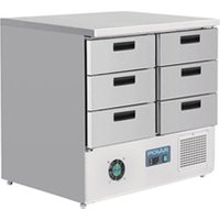 Polar G-Series Refrigerated Counter Fridge with 6 Drawers 240Ltr