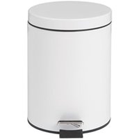 Bolero White Pedal Bin 5Ltr