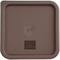 Hygiplas Square Food Storage Container Lid Brown Medium