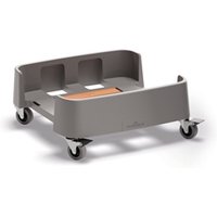 Durable 90L Linkable Bin Trolley - Robust Modular Waste Trolley For Durabin Bins, Grey