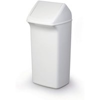 Durable DURABIN White Square Recycling Bin + Swing Lid - 40L