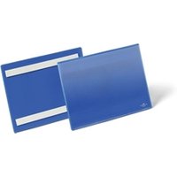 Durable Adhesive Ticket Holder Document Pockets - 50 Pack - A5 Blue