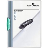 Durable SWINGCLIP 30 Document Swing Clip File 25 Pack A4 Dark Green