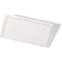 Durable POCKETFIX Self-Adhesive Clear Label Pockets 10 Pack - 32x76mm