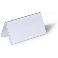 Durable Clear Plastic Place Name Holders and Inserts 25 Pack 52x100mm