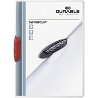 Durable SWINGCLIP 30 Document Swing Clip File 25 Pack A4 Red