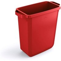 Durable DURABIN 60L Waste Bin - Rectangular Recycling Bin - Food Bin - Red, Red