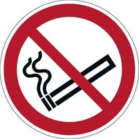 Durable Adhesive ISO 'No Smoking' Sign Safety Floor Sticker 43cm