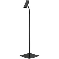 Durable Tough Anti-Theft Lock Goose Neck Tablet Holder Floor Stand - Black, Black